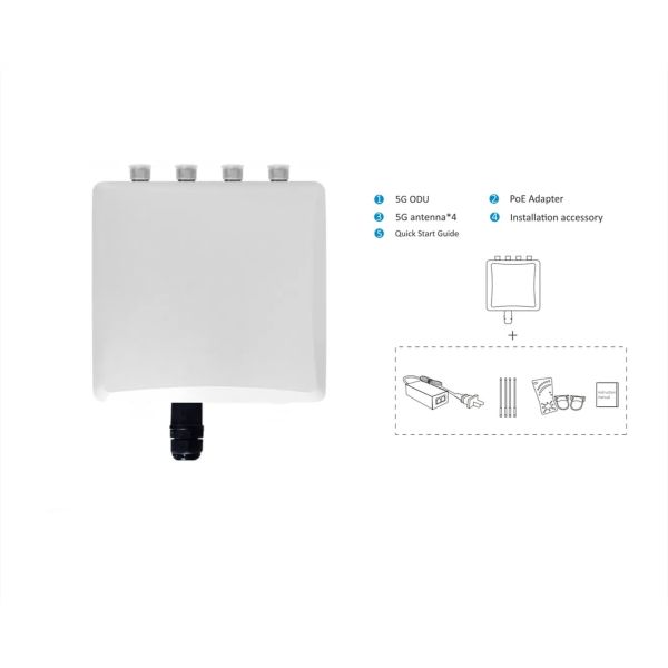 High Speed Outdoor 5g CPE with SIM Card Slot, Qualcomm Chipset