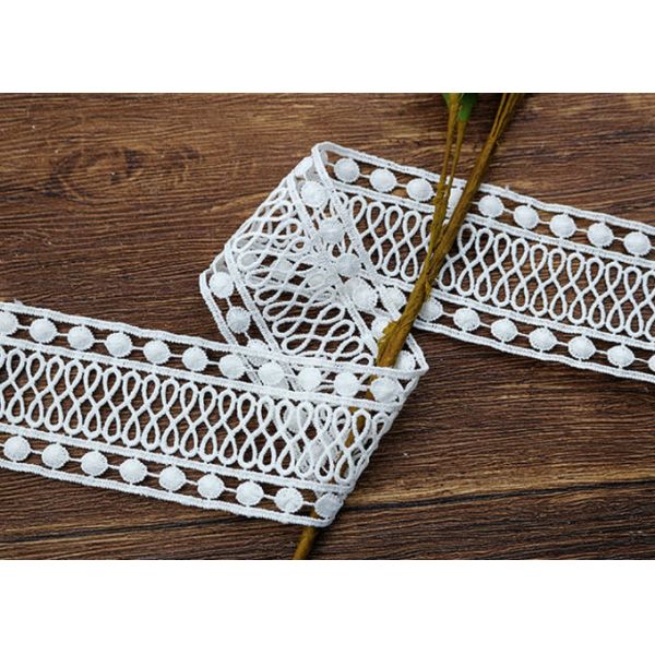 Flat Polyester Milk Silk Lace Trim French Venice Guipure For Garment Accessories