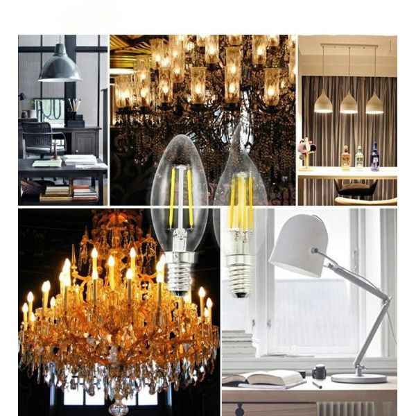 шарик 25000hours шарика 35*110mm E12 Edison нити СИД спирали 6000K