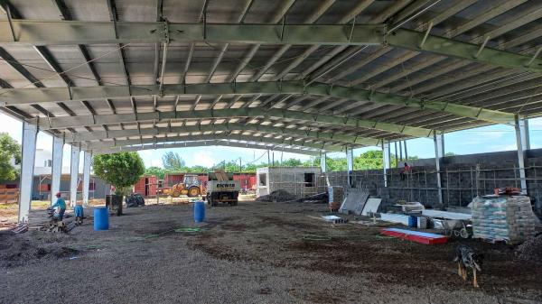 Open Wall Designed Clear Span High Rise Prefabricated Steel Hall Warehouse Shed