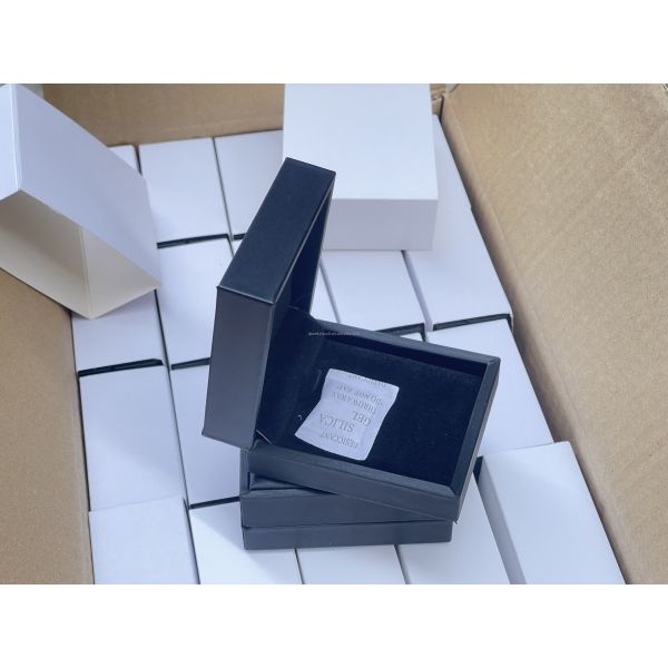 Customized Luxury Black PU leather Pendant Box/Small Necklace Box