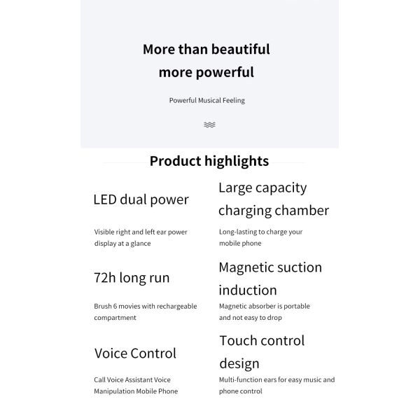 Waterproof Power Bank Earphones K20 2600mAh Charging Case TWS Earbuds