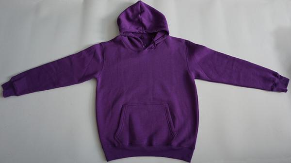 Purple Cotton Men'S Fleece Pullover Hoodie Breathable Complex Design Logo Printing