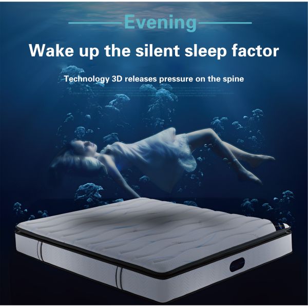 Natural Home Bedroom Massage Nine-zone Independent Spring Mattress with Modern Design