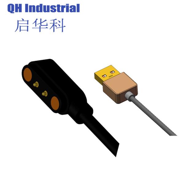 2Pin 4.0mm Pitch without Positioning Point 1mm 2mm 3mm 4mm Male Smart Watch Smart Device Magnetic Power USB Connector