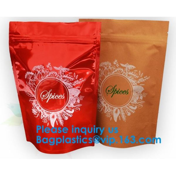 Foil Zip Lock Stand Up Food Pouches Bags With Notch For Food Storage,Hologram Foil Stand Up Zipper Pouch Bag