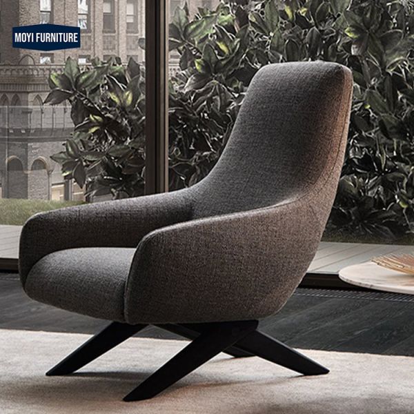 Carpet Recommended Modern Comfortable Single Person Leather Leisure Chair Stylish Single Seating Living Room