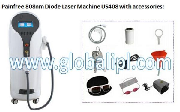 Permanent 808nm Diode Laser Hair Removal Machine Security Painless With Germany Bars