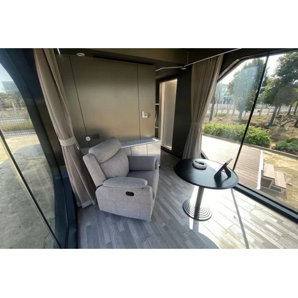 Futuristic Curved Design Space Capsule House with Lightweight Aluminum Shell for 20-30% Rental Yield Boost