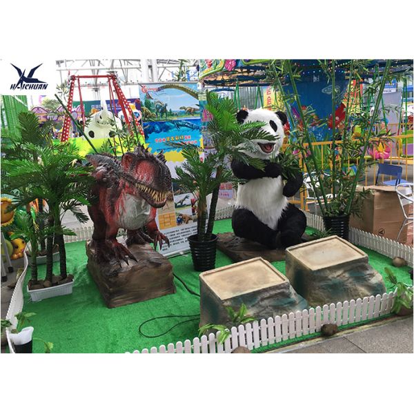 Indoor Realistic Dinosaur Models Walking / Laying Eggs / Fingers Moving