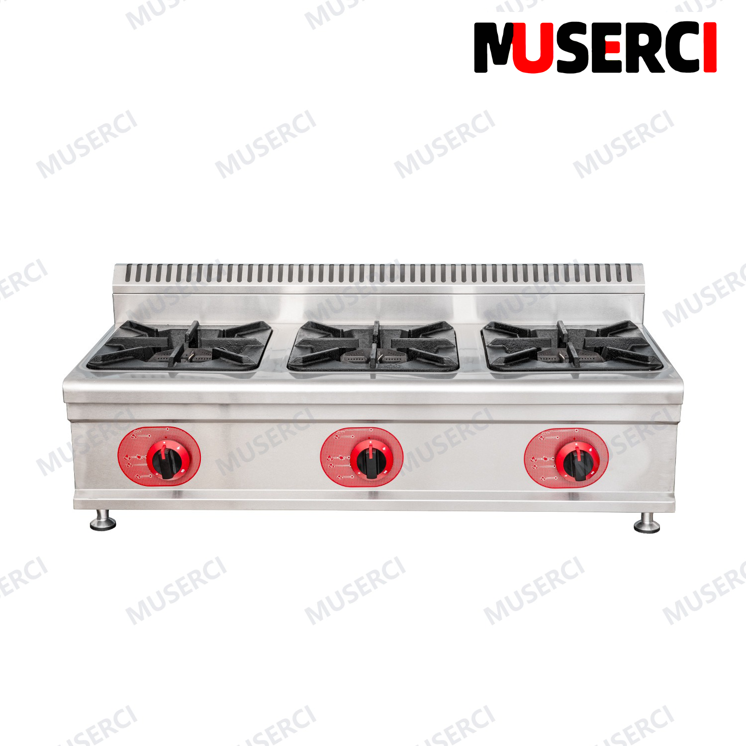 (GB-3T) Manual Ignition Countertop Gas Range 3 Burner For Resaturant Cooking CE