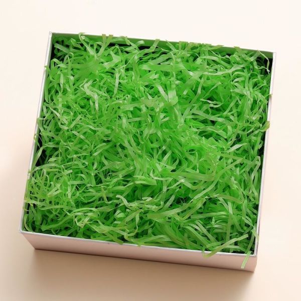 Straight Green Shredded Paper Basket Filler For Wedding / Party / Holidays