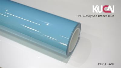 Película protetora de tinta azul brisa de mar brilhante TPU, papel de película PPF