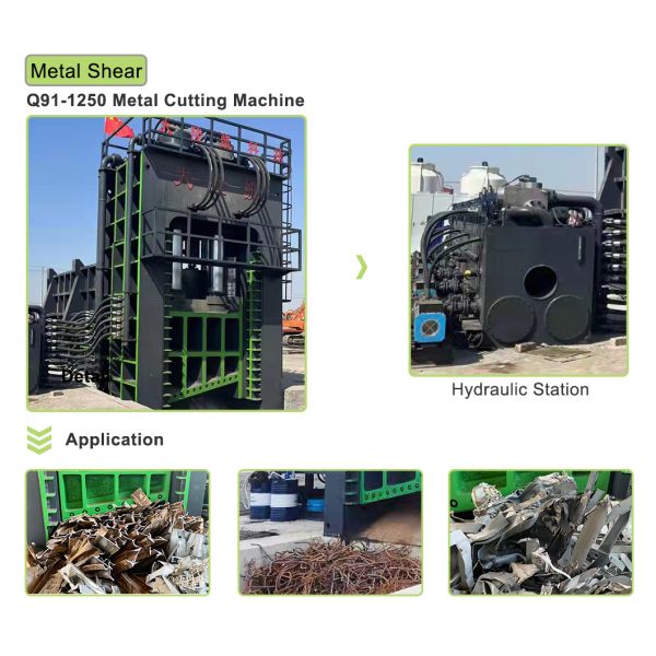 Сверхмощное вырезывание труб отхода стального лома отходов портального ножницы длинное стальное