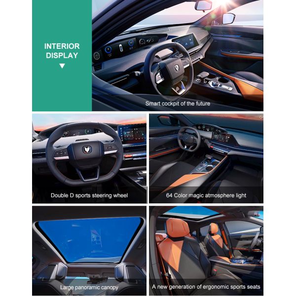 Changan UNI-V 1.5T 188HP L4 ABS voiture à essence 4680*1838*1430mm