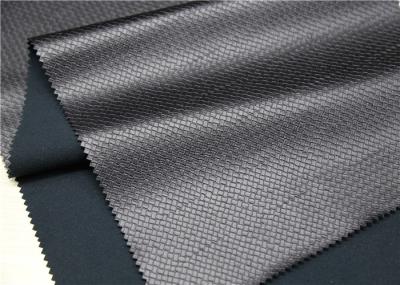 0.75 Mm Black Faux Leather Fabric , Embossed Imitation Leather Fabric