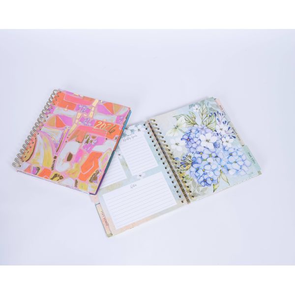 Wholesale A5 Thread Sewing Spiral Bound Loose-Leaf Planner Notebook Custom Design Paper Cover 120 Sheets Office School Diary