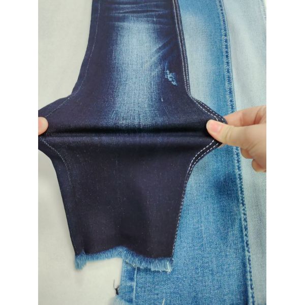 High Spandex Dual-Core Siro Yarn Cross Slub 85%Cotton Denim Fabric With 170cm Full Width For Jeans Or Coat