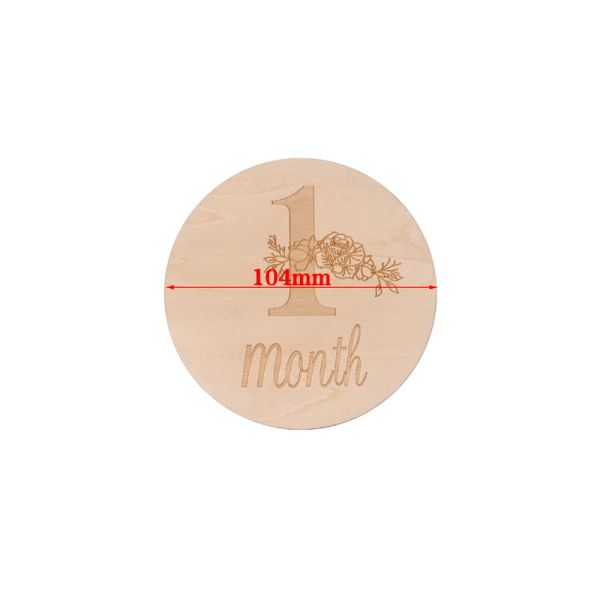 Nube en forma de bebé Mensual Tarjetas de Milestone Discos de Milestone Impresos de madera para bebés recién nacidos Regalos de diseño personalizado acepta