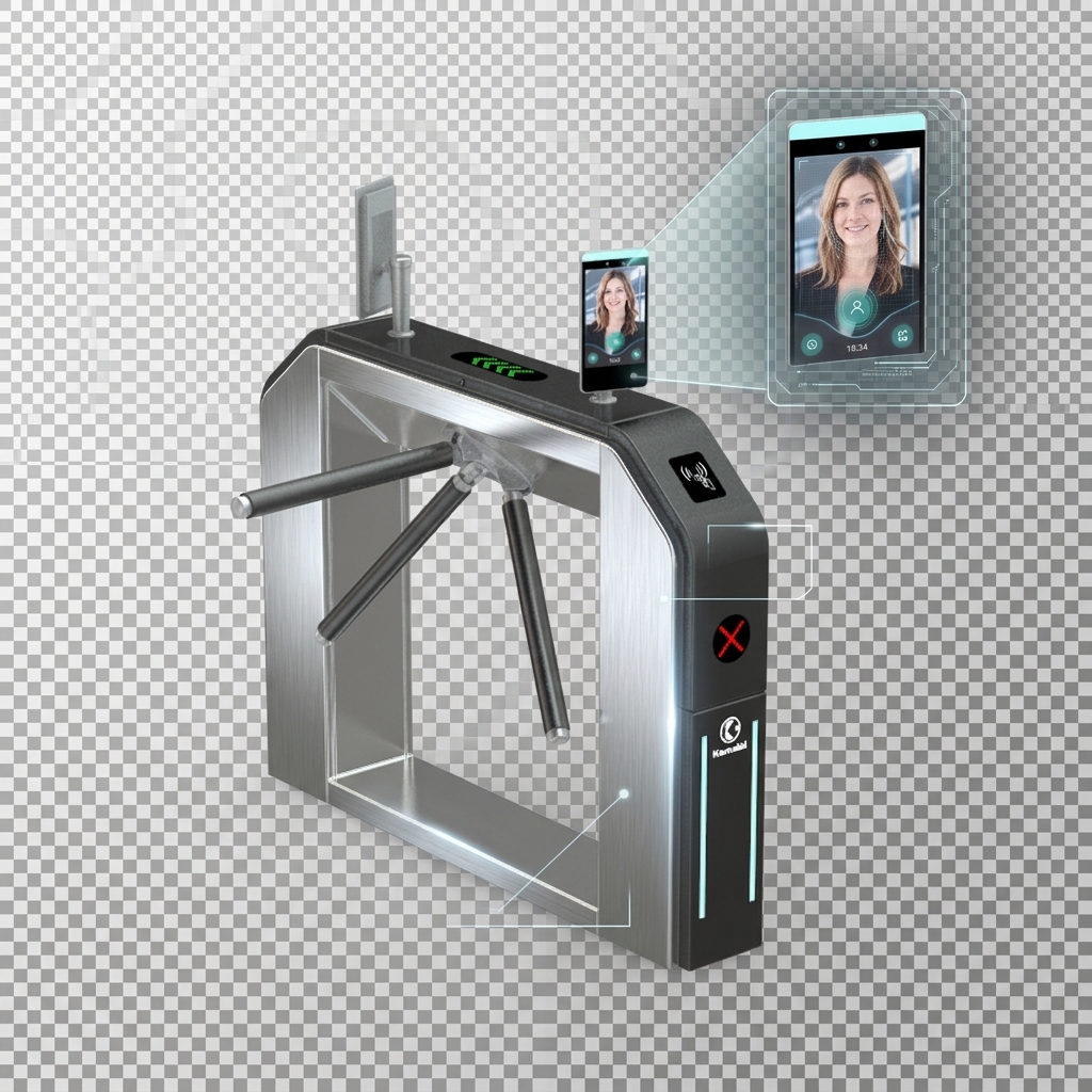 Tripod Turnstile Gate Visitor Management System Access Control Registration