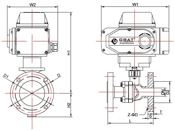 Электрический шаровой клапан из углеродистой стали, литого железа, фтора для кислотной щелочной жидкости