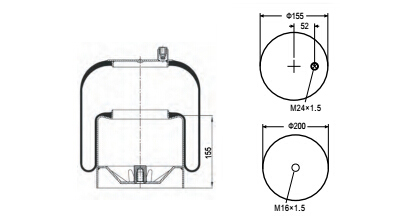 Резиновая тележка на весны воздуха Гоодьеар трейлера 9505 4390НП01