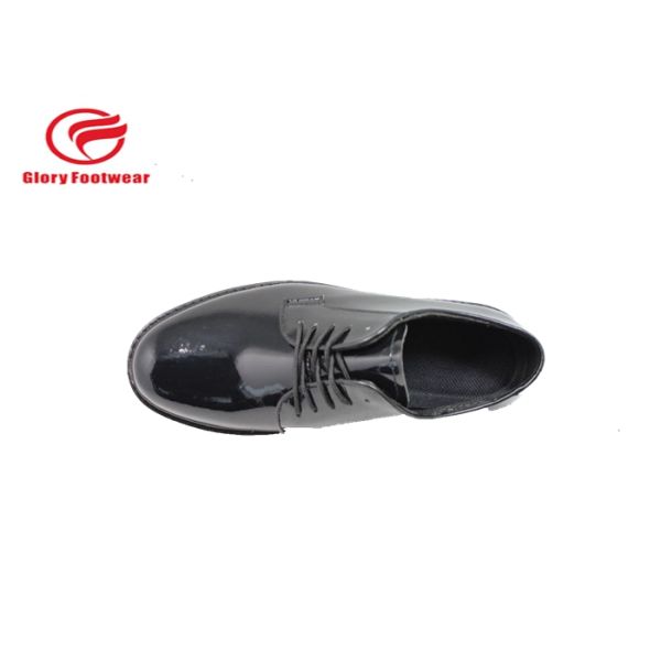 Shineable Breathable Police Leather Shoes With Action Leather / Microfiber Upper