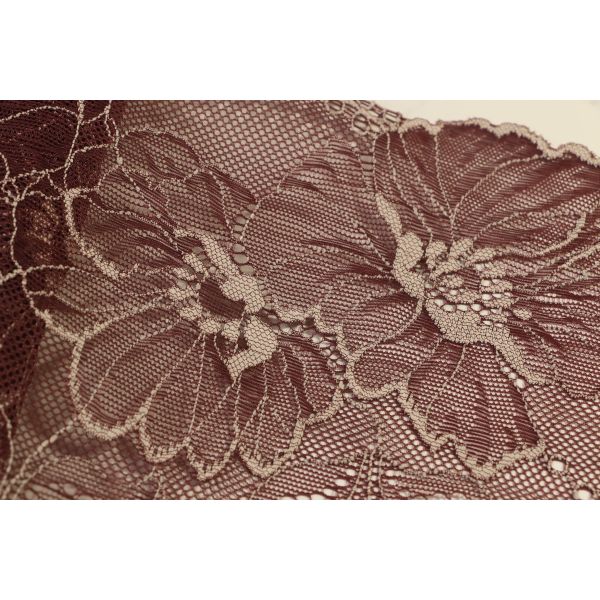 Modèle de fleurs de floraison tricoté de double de galon de bout droit aspect de