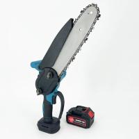 Blue 21V Mini tronçonneuse portative Lithium électrique tronçonneuse de jardinage 21V batterie