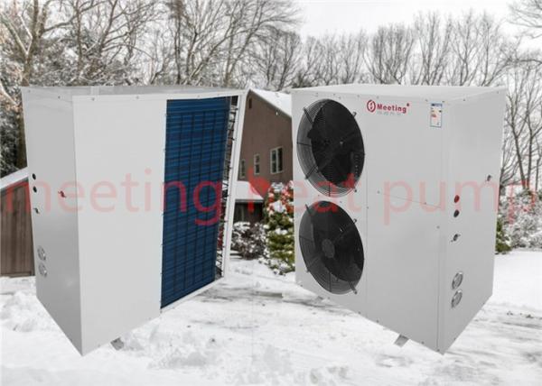 Side Blowing 21kw Heat Pump Pool Water Heater， Air Source Heating System Constant Temperature 38 Degrees