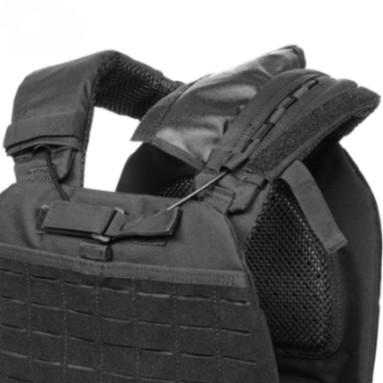 Black Polyester Tactical Weighted Training Vest Adjustable Weighted Vest