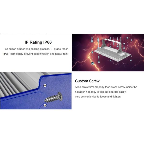 240W IP66 LED Linear High Bay Lighting 7 Years Warranty Waterproof 170lm/W Industrial Light For Exhibition Hall