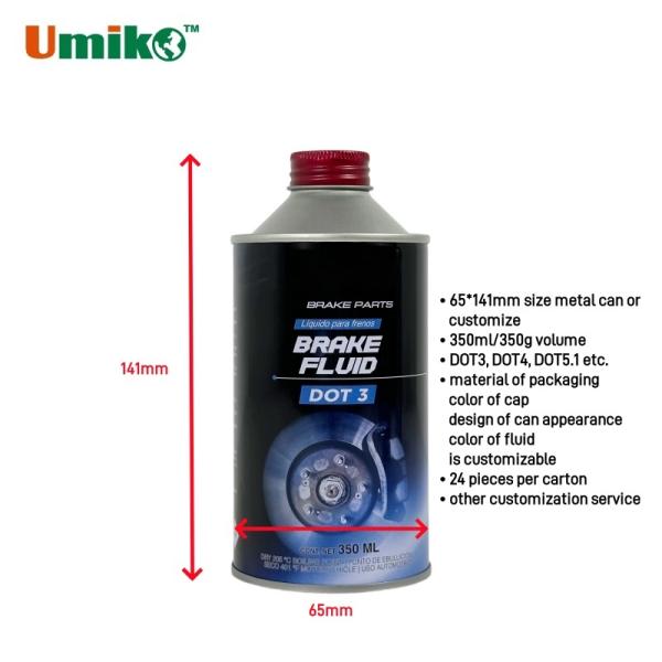 350ml Small Can of DOT 3 Car Brake Fluid For Car Care Maintenance And Replacement