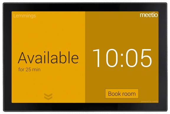 Glass Wall Mount 10 Inch Room Scheduling Touch Screen Terminal Add LED Light Bar NFC Reader