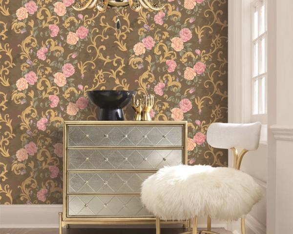 Strippable Home Decoration Wallcovering PVC Wallpaper Wholesale Price Beautiful Flower