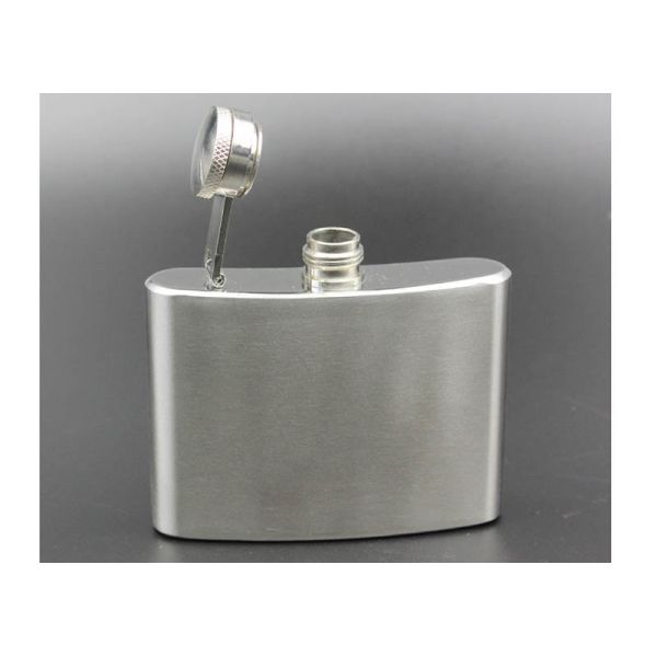 Environmental Protection 1- 18 Oz Hip Flask Plastic Cover Stainless Steel Jug