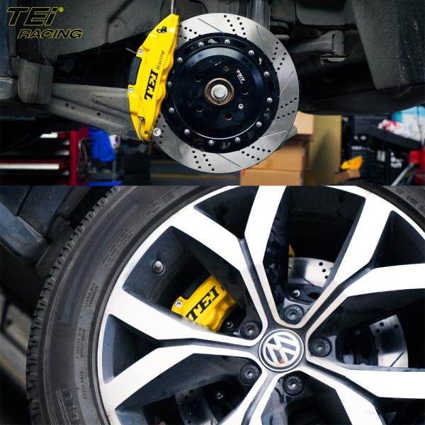 Frente 6 pistão e traseiro 4 pistão calibre BBK sistema de freio automático para Volkswagen Atlas 19 polegadas aro