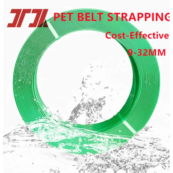 Plastic Polyester Strap Pet Strapping Green Black Embossing For Wood Packing Industry