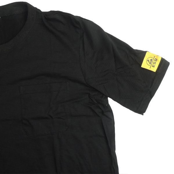CE SGS 80 Times Washing Black ESD Polo Shirts
