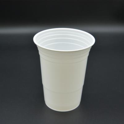 473 Ml 16 Oz PP Disposable Drinking Cups 120mm White Plastic Coffee Cup