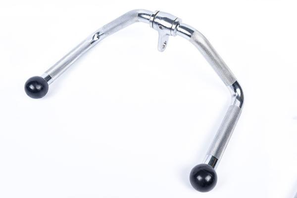Stainless Steel TPR Lat Pull Down Barbell Handle Gym Cable Attachments