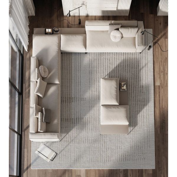 Estética moderna Sofá de poltrona em forma de L para recepção de hotel lobby villa