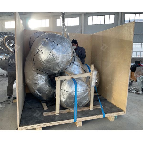 Скульптура из нержавеющей стали на открытом воздухе Скульптура из металла, сделанная на заказ