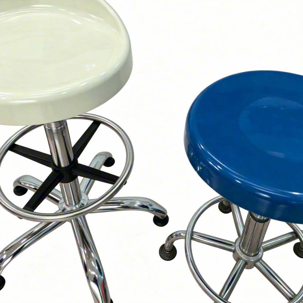 ESD Anti-static Fiberglass Laboratory Chair Height Adjustable FRP Plastic Work Stool With Foot Ring Wholesale