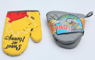 Colorful High Temp Heat Resistant Oven Gloves Fireproof Thickened Plain Design