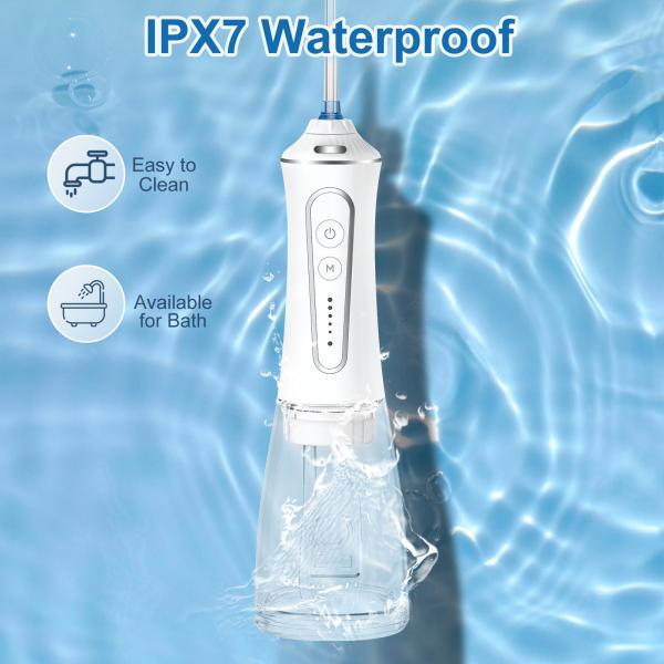 Outdoor Oral Care Water Flosser with Large Capacity Rechargeable Portable Teeth Cleaner