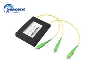 Divisor ótico 2.00mm do Plc do divisor 1x2 do PLC da gaveta do único modo
