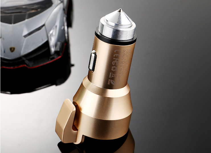 PC + Aluminium 2 USB 3.4A Quick Charge Car Charger For IPhone And Samsung