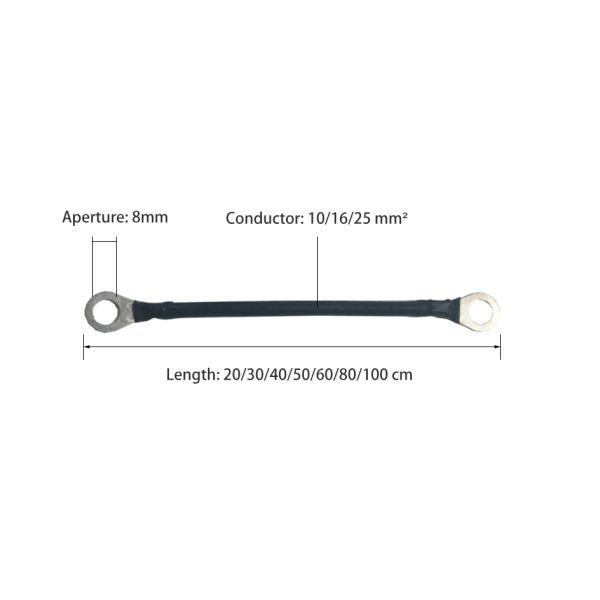 4 AWG Battery Connection Cable High Current Copper PVC 300cm 500cm