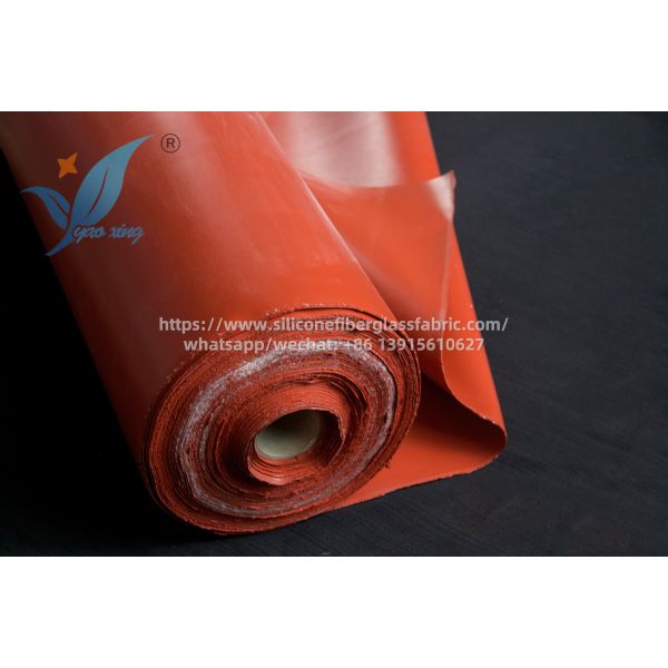 1.5mm Tejido de doble cara de fibra de vidrio recubierta de silicona para conectores de conductos